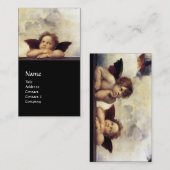 ANGELS Winged Cherubs, schwarz Visitenkarte (Vorne/Hinten)