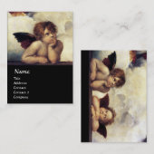 ANGELS Winged Cherubs, schwarz Visitenkarte (Vorne/Hinten)