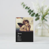 ANGELS Winged Cherubs, schwarz Visitenkarte (Stehend Vorderseite)