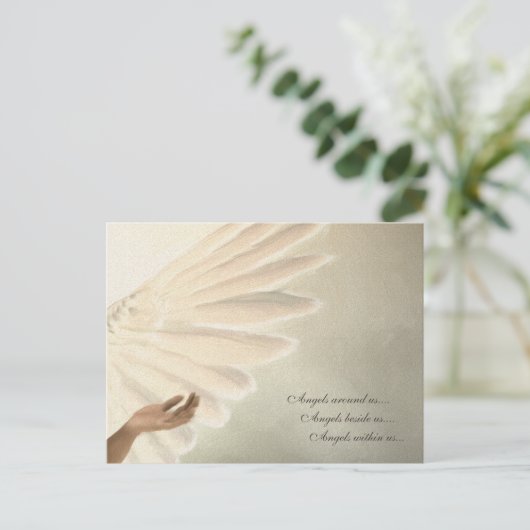 Angels Wings Card - Design für benutzerdefinierte Postkarte (Stehend Vorderseite)