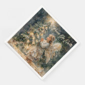 Angel's Wish on Christmas Eve Serviette (Ecke)