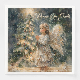 Angel's Wish on Christmas Eve Serviette