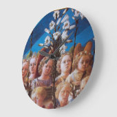 ANGELS WITH WHITE LILIES GROßE WANDUHR (Winkel)