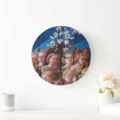 ANGELS WITH WHITE LILIES GROßE WANDUHR (Zuhause)