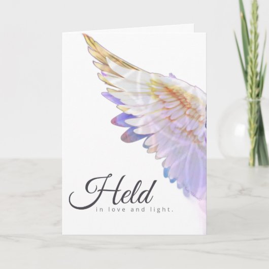 Angels With You Angel Wing – Held, In Love & Light Karte (Vorderseite)