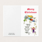 Angels With You at Christmas Wassercolor Art (Außenseite Aufgefaltet)