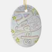 Angels Word Art Custom Pendant Ornamente (Hinten)