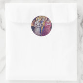 Angels Worshipers von Gozzoli Benozzo Runder Aufkleber (Tasche)