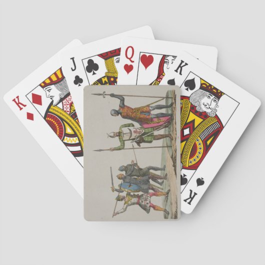 Angelsächsische Krieger, Platte 14 von "The Histor Spielkarten (Rückseite)