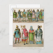 angelsächsisches Kleid Postkarte (Vorne/Hinten)