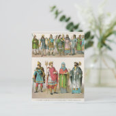 angelsächsisches Kleid Postkarte (Stehend Vorderseite)