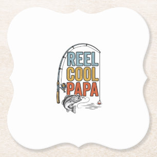 Angelsächsisches Papa-Angeln-Shirt Design_1 Untersetzer