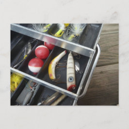 Angelschachtel auf dem Holzdeck Postkarte