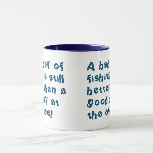 Angelschenke oder Fisherman-Geschenk mit Fangquote Tasse (Zentrum)