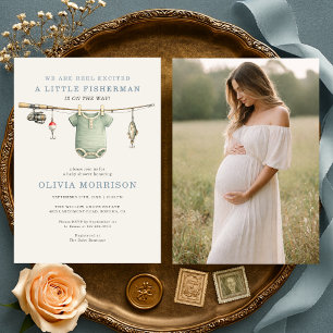 Angelschnur Aufgeregte Baby Shower Foto Kleidung F Einladung