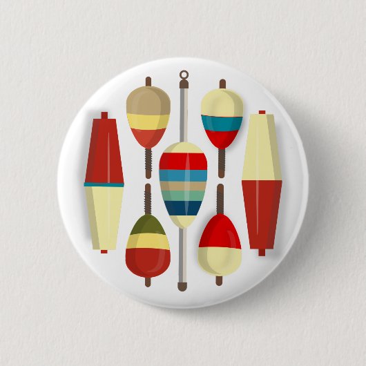 Angelschwimmer / Bobber Button (Vorderseite)