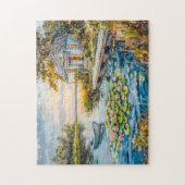 Angelsehferienhaus mit Seerosen Puzzle (Vertikal)
