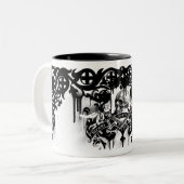 Angelspit Blut-Todeselfenbein-Tasse Zweifarbige Tasse (Vorderseite Links)