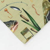 Angelsportausrüstung Fischwaders Muster Fleecedecke (Ecke)