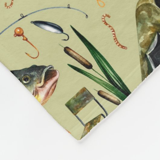 Angelsportausrüstung Fischwaders Muster Fleecedecke (Ecke)