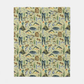 Angelsportgeräte Fischgummistiefel Muster Fleecedecke (Vorderseite)