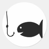 Angelsymbol Runder Aufkleber (Vorderseite)