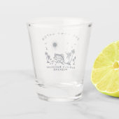 Angeltrip am Wochenende Junggesellenabschied Schnapsglas (Rückseite)