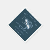 Angeltrip am Wochenende Junggesellenabschied  Serviette (Ecke)