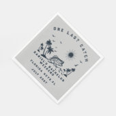 Angeltrip am Wochenende Junggesellenabschied Serviette (Ecke)