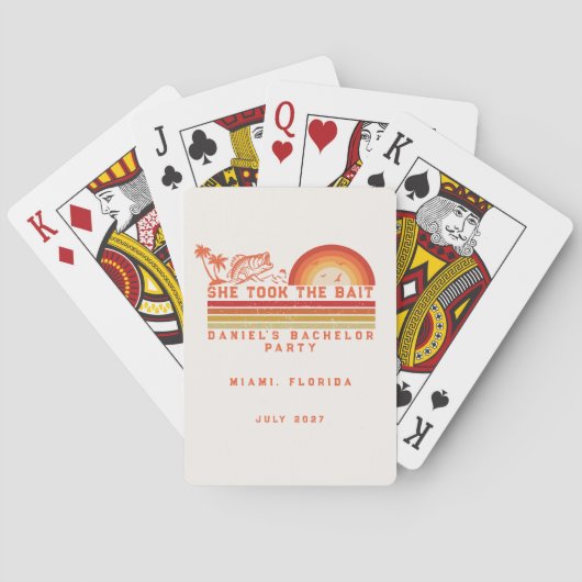 Angeltrip am Wochenende Junggesellenabschied Spielkarten (Rückseite)