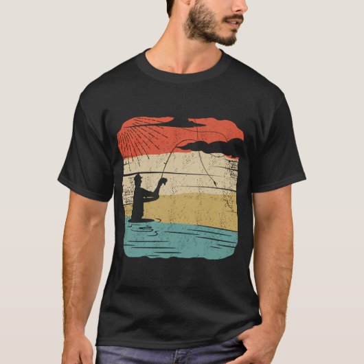 Angelturnier-Schild und -Abzeichen T-Shirt (Vorderseite)