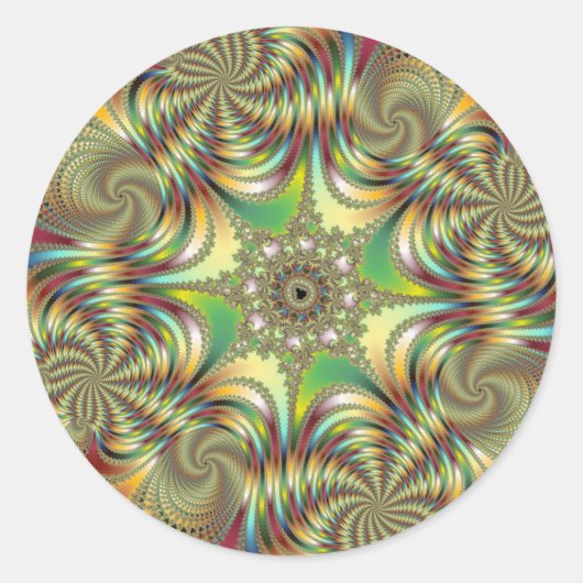 Angelus - Fraktal-Sticker Runder Aufkleber (Vorderseite)