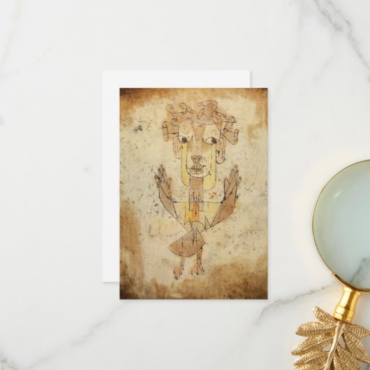 Angelus Novus von Paul Klee Dankeskarte (Vorderseite/Rückseite Beispiel)