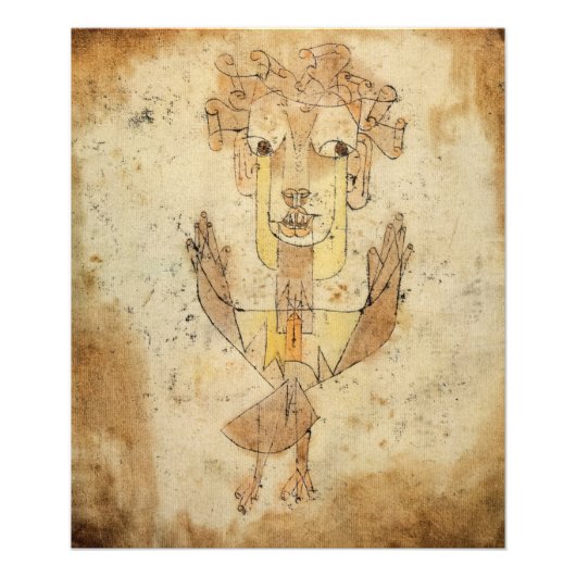 Angelus Novus von Paul Klee Fotodruck (Vorne)