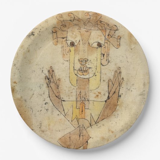 Angelus Novus von Paul Klee Pappteller (Vorderseite)
