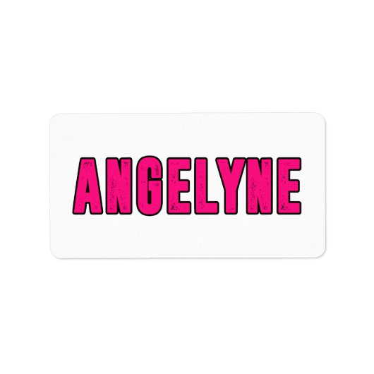 Angelyne Name Adressaufkleber (Vorne)