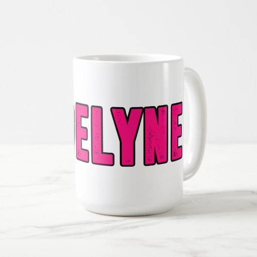 Angelyne Name Kaffeetasse (VorderseiteRechts)