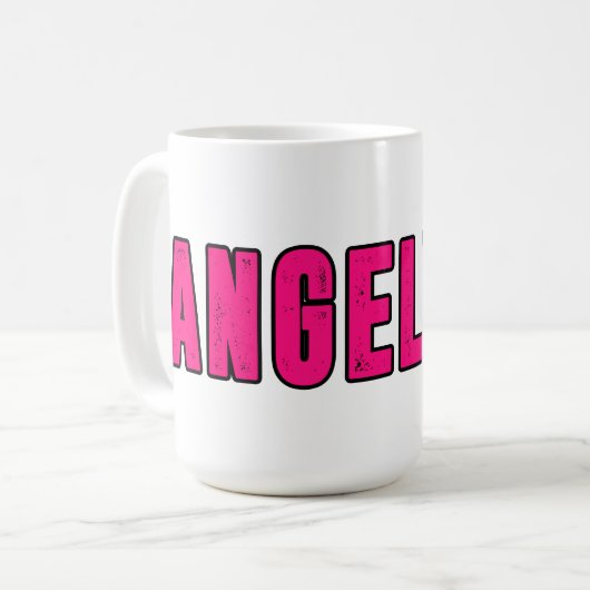 Angelyne Name Kaffeetasse (Vorderseite Links)