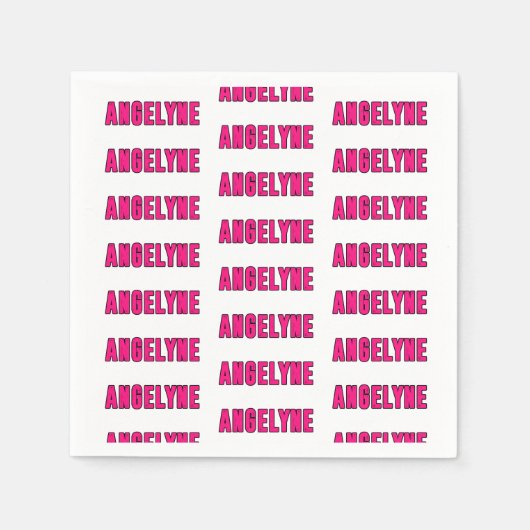 Angelyne Name Serviette (Vorderseite)