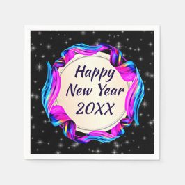 Angemalt Ribbon am nächtlichen Himmel glücklich Ne Serviette