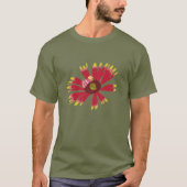 Angemalt Schinia auf Indianerblanket T-Shirt (Vorderseite)