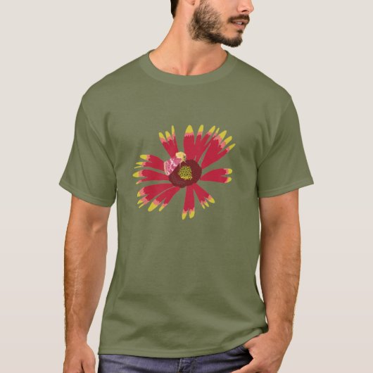 Angemalt Schinia auf Indianerblanket T-Shirt (Vorderseite)