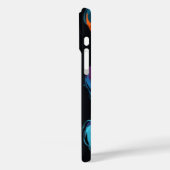 Angemalte Herzen auf schwarzem Hintergrund, groß Case-Mate iPhone Hülle (Rückseite / Links)