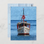 Angemalte Margarita Island Boat Vertikale Postkart Postkarte (Vorne/Hinten)