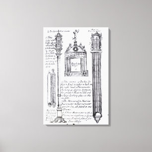 Angemerkte Illustration von Pendent, diagonal Leinwanddruck