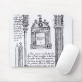 Angemerkte Illustration von Pendent, diagonal Mousepad (Mit Mouse)