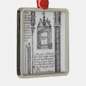 Angemerkte Illustration von Pendent, diagonal Ornament Aus Metall (Rechts)