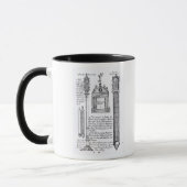 Angemerkte Illustration von Pendent, diagonal Tasse (Links)