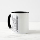 Angemerkte Illustration von Pendent, diagonal Tasse (Vorderseite Links)