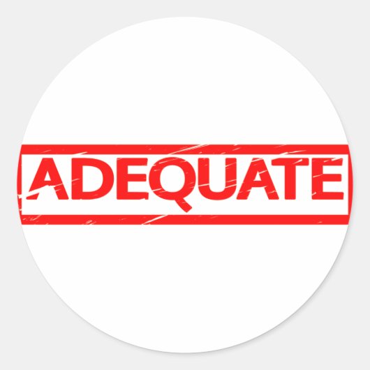 Angemessene Briefmarke Runder Aufkleber (Vorderseite)